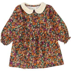 PIUPIUCHICK MULTICOLOR FLORAL COLLAR DRESS - KNEE LENGTH- SIZE 6 - NWT